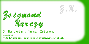 zsigmond marczy business card